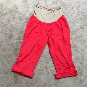 Motherhood maternity red Capri pants size S